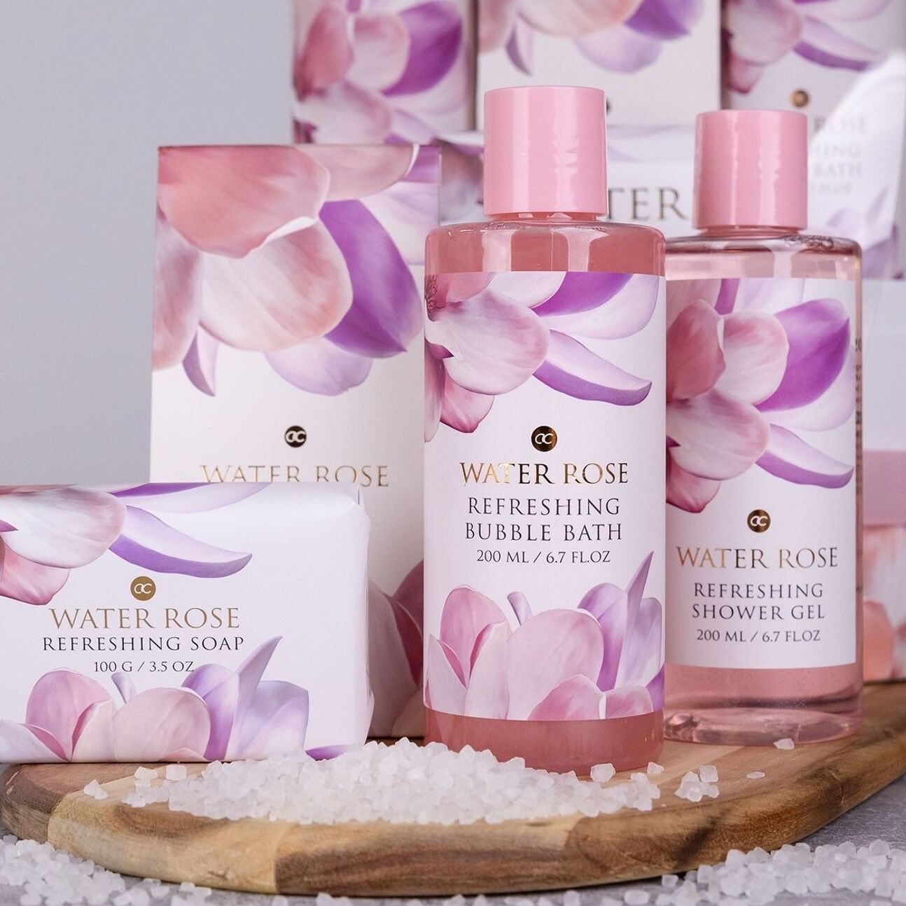 Coffret de bain eau de rose