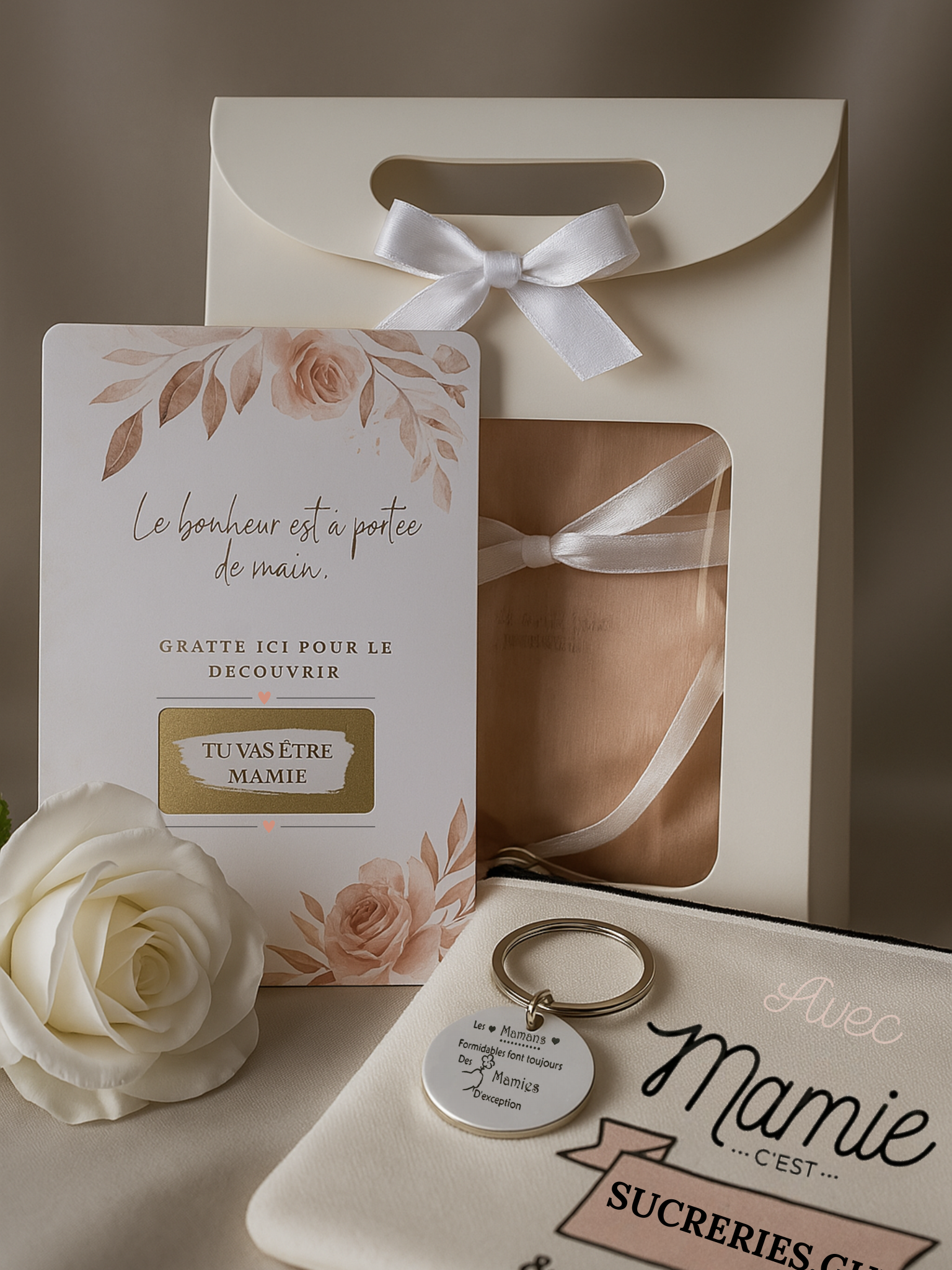 Sac cadeau – Annonce grossesse "Tu vas être mamie"