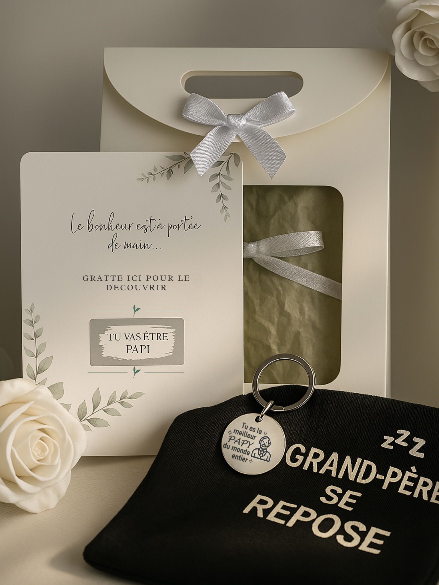 Sac cadeau – Annonce grossesse "Tu vas être papi"