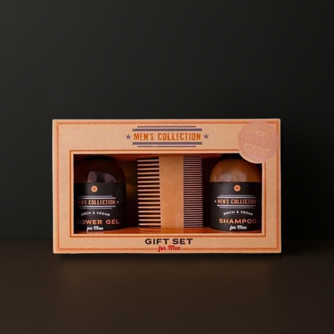Sac cadeau homme – Kit barbe & soin corps