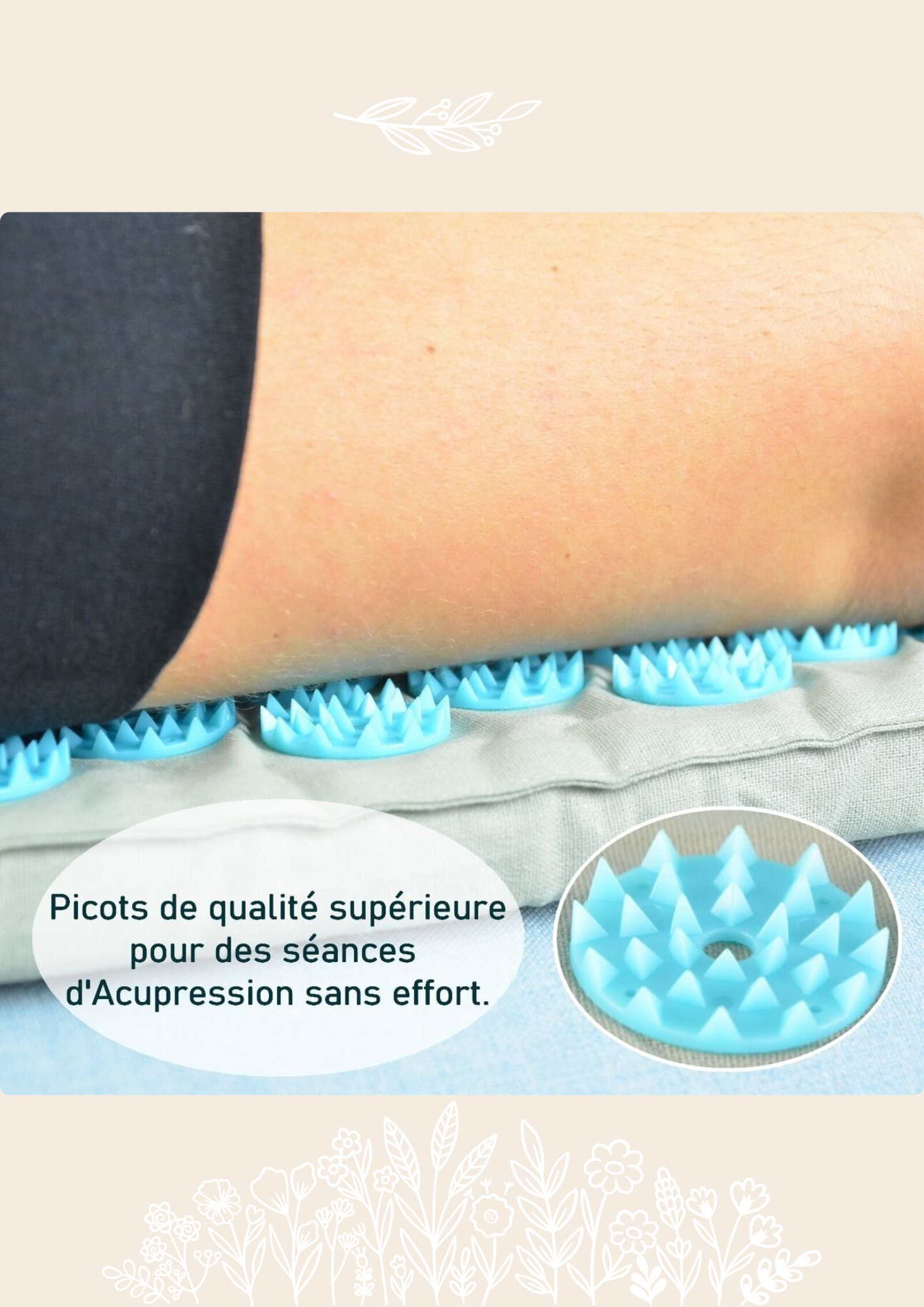 Tapis et coussin d'acupression