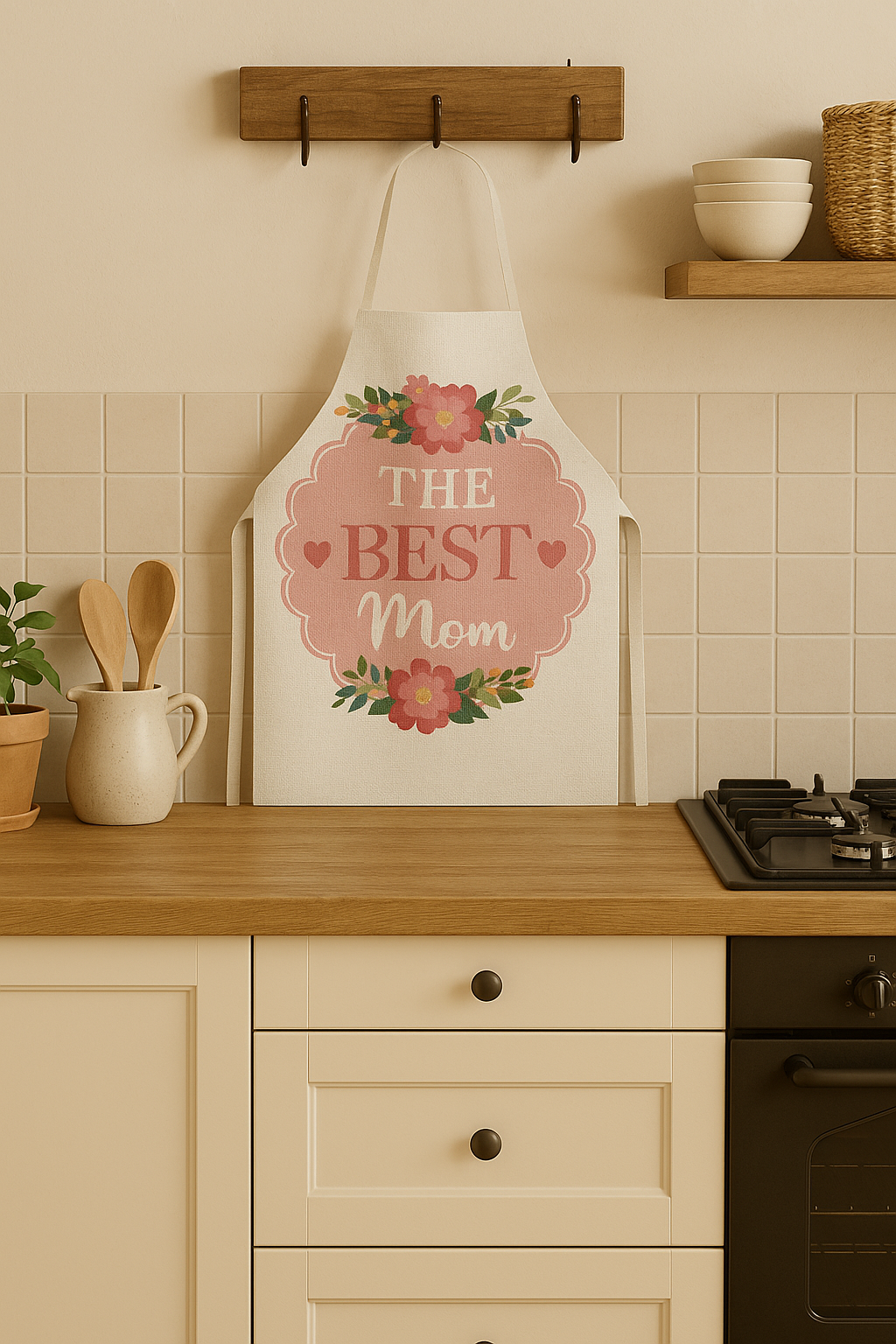 Tablier "La meilleure des Maman" - Élégance et amour en cuisine