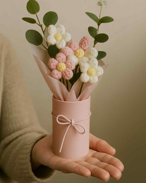 Bouquet de fleurs au crochet
