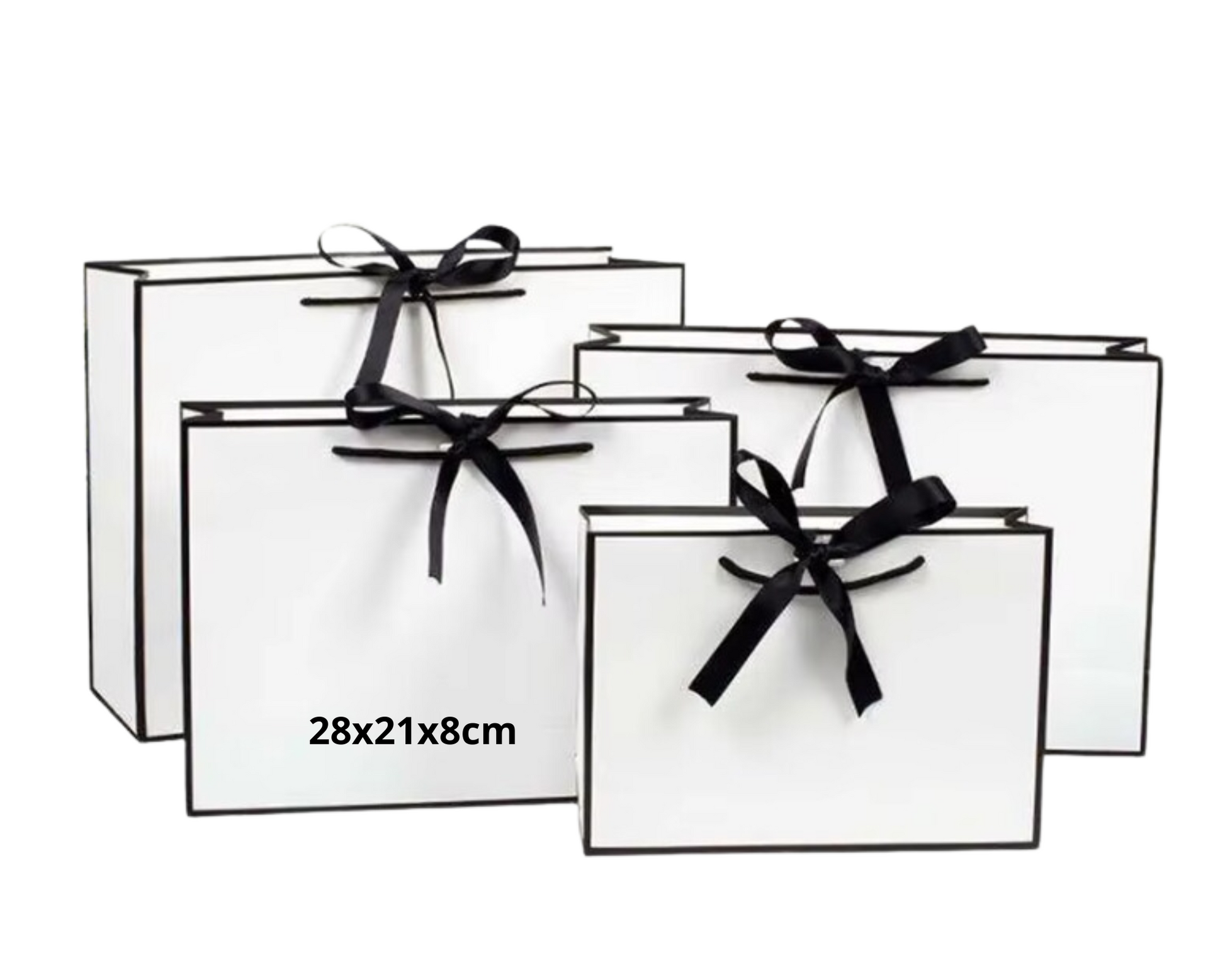 Sac cadeau noir et blanc