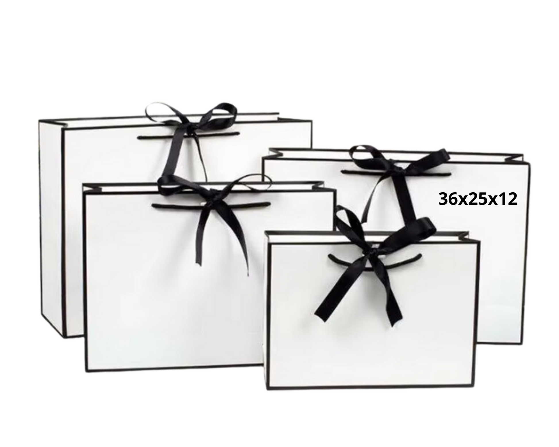 Sac cadeau noir et blanc