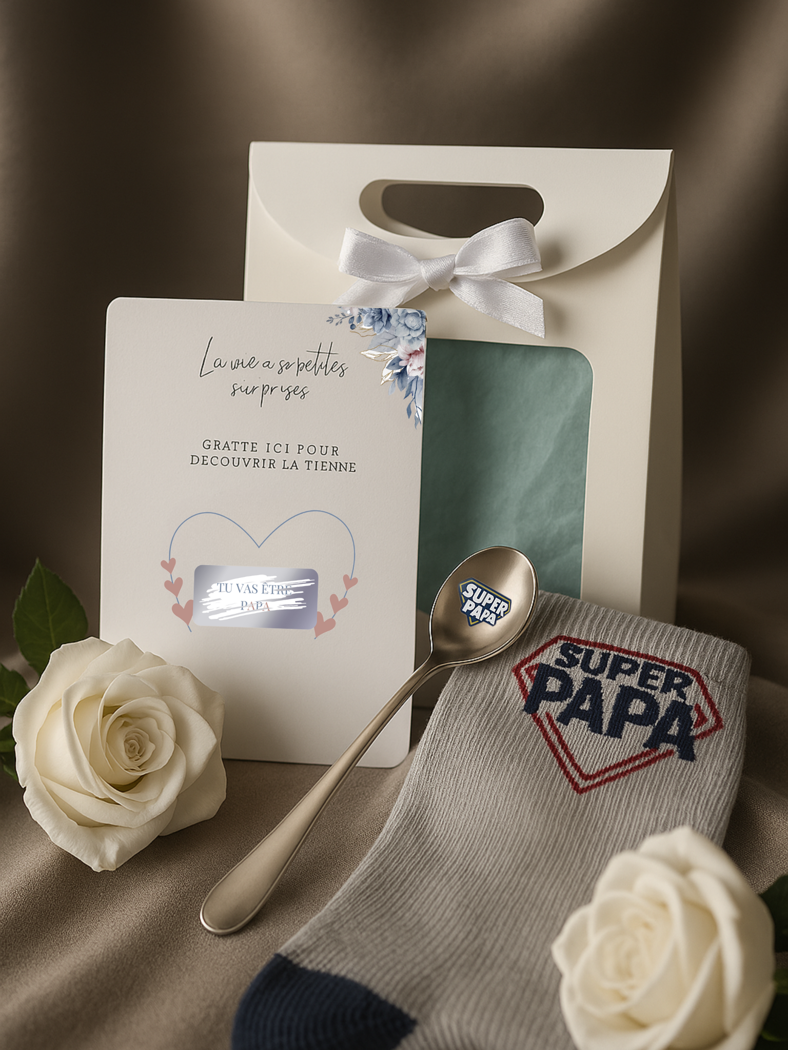 Sac cadeau – Annonce grossesse "Tu vas être papa"