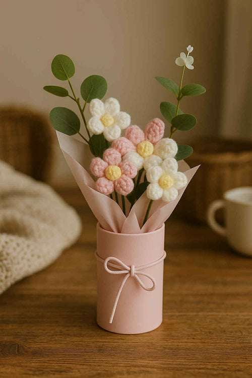 Bouquet de fleurs au crochet